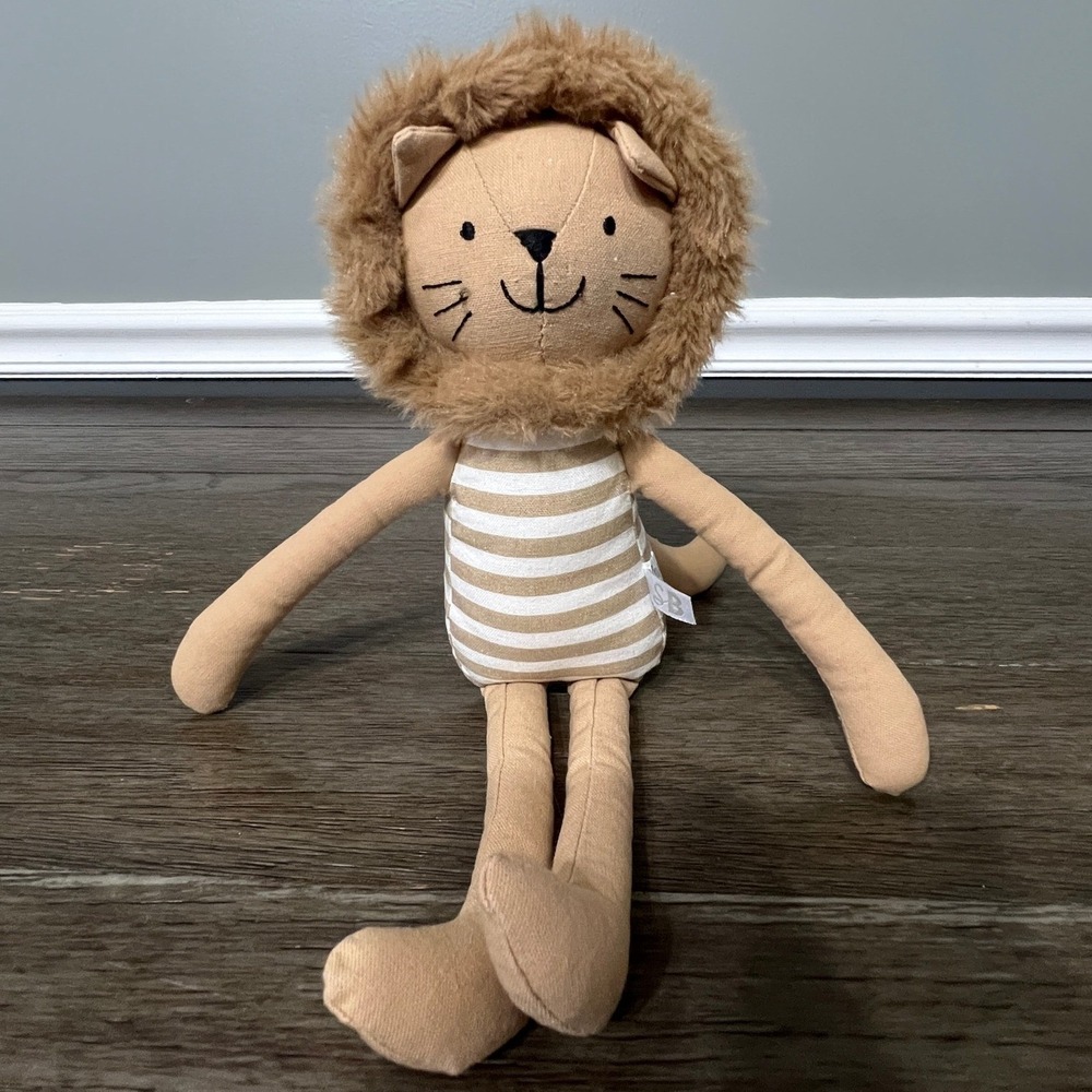 Meri Meri Angus the Lion Plush Toy Doll Organic Cotton Beige Stuffed Animal SB